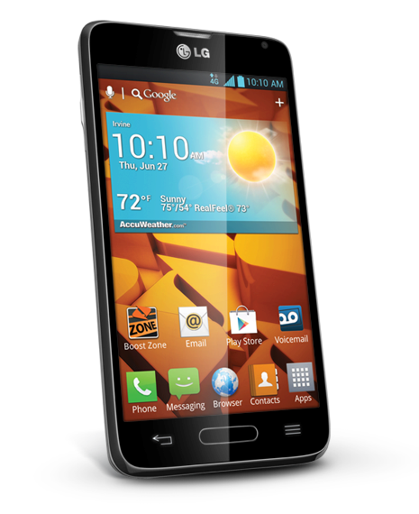 LG Optimus F3 Android Smartphone Angle - Boost Mobile 2014