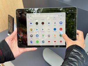 menu of apps on the Google Pixel tablet